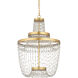 Mademoiselle LED 22 inch Clear/Contemporary Gold Leaf/Contemporary Gold Chandelier Ceiling Light, Medium