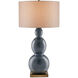 Cymbeline 33.5 inch 150 watt Steel Blue Table Lamp Portable Light