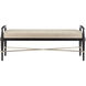 Perrin Ebonized Wood and Silver Granello and Finn Natural Bench