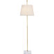 Cloister 70 inch 75 watt Antique Brass/White Floor Lamp Portable Light