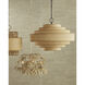 Maura 6 Light 30 inch Satin Black/Natural Chandelier Ceiling Light