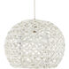 Piero 36 Light 37 inch White/Painted Silver Multi-Drop Pendant Ceiling Light