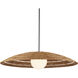 Barbary 1 Light 42 inch Natural/Black/Frosted White Outdoor Pendant, Large