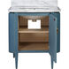 Briallen 30 X 34.25 inch Lacquered Blue Linen/Natural/White/Polished Nickel Vanity with Undermount Sink