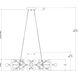 Chaldea 30 Light 39.5 inch Contemporary Silver Leaf and Frosted Chandelier Ceiling Light