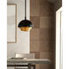 Salviati 1 Light 9.75 inch Black/Gold Leaf Pendant Ceiling Light