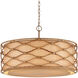 Partita 3 Light 28.25 inch Saddle Tan Pendant Ceiling Light