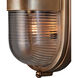Maritime 1 Light 8.5 inch Antique Brass/Clear Outdoor Wall Sconce