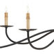 Saxon 6 Light 63 inch Zanzibar Black Chandelier Ceiling Light, Large