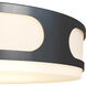 Swale LED 17.5 inch Black/White Outdoor Flush Mount