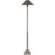 Fudo 49.75 inch 60 watt Mole Black/Contemporary Gold Leaf Floor Lamp Portable Light