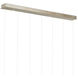 Polpo 7 Light 57 inch Silver Linear Pendant Ceiling Light