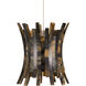 Alsop 15 Light 48 inch Brown and Black with Silver Multi-Drop Pendant Ceiling Light