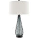 Nightcap 33.25 inch 150 watt Blue-Gray/Clear/Black Table Lamp Portable Light