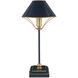 Daphne 16.5 inch 60 watt Navy and Gold Table Lamp Portable Light