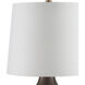 Tamerlane 27.5 inch 150 watt Black Nickel/Vintage Brass Table Lamp Portable Light