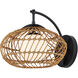 Carriage 1 Light 12 inch Black Outdoor Wall Sconce