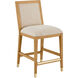 Santos 40 inch Sea Sand and Satin Brass and Liller Malt Counter Stool
