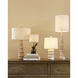 Girault 20.5 inch 150 watt Beige and Antique Brass Table Lamp Portable Light
