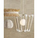 Bastian 1 Light 37 inch Sugar White/Sandstone Globe Pendant Ceiling Light