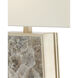 Calloway 33 inch 150 watt Light Mica/Silver Leaf Table Lamp Portable Light