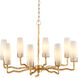Mathilda 8 Light 36 inch Matte Gold Chandelier Ceiling Light, Marjorie Skouras Collection