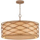 Partita 3 Light 28.25 inch Saddle Tan Pendant Ceiling Light
