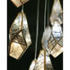 Glace 7 Light 15 inch Painted Silver/Antique Brass Multi-Drop Pendant Ceiling Light