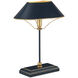 Daphne 16.5 inch 60 watt Navy and Gold Table Lamp Portable Light