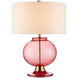 Jocasta 27.75 inch 150 watt Clear Red and Brass Table Lamp Portable Light