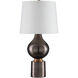Tamerlane 27.5 inch 150 watt Black Nickel/Vintage Brass Table Lamp Portable Light