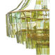 Vintner 7 Light 27.25 inch Dark Contemporary Gold Leaf/Green Chandelier Ceiling Light