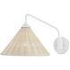 Basket 25.75 inch 40 watt Gesso White Swing-Arm Wall Sconce Wall Light