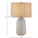 Owen 25.75 inch 150 watt Off-White/Light Brown/Antique Brass Table Lamp Portable Light