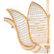 Bebe 3 Light 26.75 inch Contemporary Gold Leaf/Clear Chandelier Ceiling Light