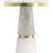 Eleanora 11.75 inch Natural and Natural Brass Drinks Table