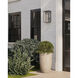 Royster 1 Light 13.75 inch Antique Silver/Clear Outdoor Wall Sconce