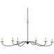 Saxon 6 Light 63 inch Zanzibar Black Chandelier Ceiling Light, Large