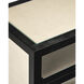 Deanna 72 inch Ivory/Black/Brushed Brass/Clear Console Table