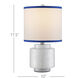 Beryl 17.5 inch 100 watt White Swirl Table Lamp Portable Light