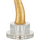 Mazari 35 inch 60 watt Contemporary Gold Leaf/Clear Table Lamp Portable Light