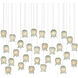 Polpo 30 Light 54 inch Silver Linear Pendant Ceiling Light