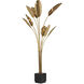 Tropical 87.25 inch 40 watt Vintage Brass/Black Floor Lamp Portable Light, Grande