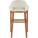 Inga 38 inch Morel Brown/Brushed Brass Bar Stool