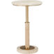 Miles 14 inch Natural and Polished Brass Accent Table