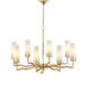 Mathilda 8 Light 36 inch Matte Gold Chandelier Ceiling Light, Marjorie Skouras Collection