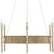 Monzie 6 Light 30.25 inch Contemporary Silver Leaf Chandelier Ceiling Light