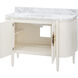 Briallen 48 X 34.25 inch Cerused White/Natural/White/Polished Brass Vanity with Undermount Sink
