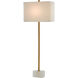Felix 39.75 inch 100 watt Natural and Antique Brass Table Lamp Portable Light