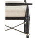Perrin Ebonized Wood and Silver Granello and Finn Natural Bench